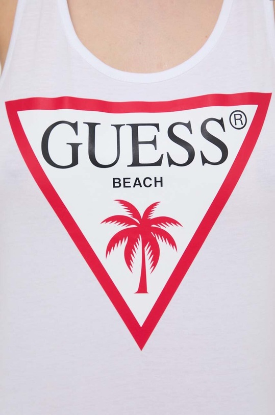 Guess rochie din bumbac E3GP03.JA914 alb