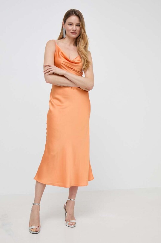 Odzież Guess sukienka AKILINA W3GK85.WD8G2 pomarańczowy