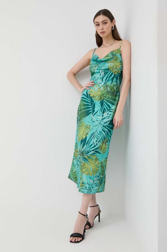 Guess sukienka AKILINA W3GK85.WD8G2 turkusowy AW24