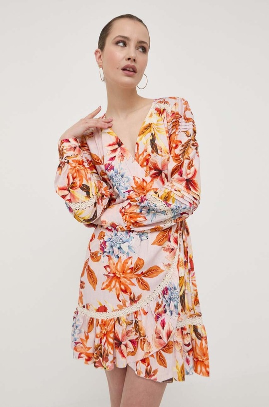 Рокля с лен Guess W3GK34.WFCY0 оранжев SS23