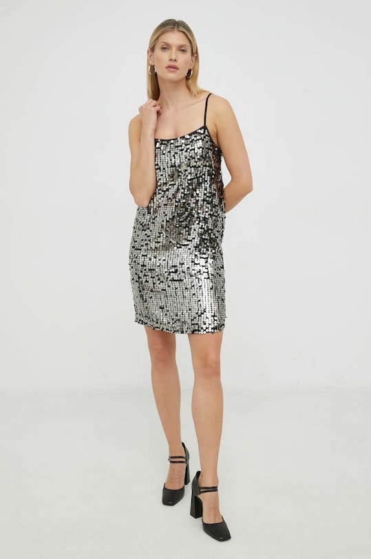 Gestuz rochie mini argintiu 10906669