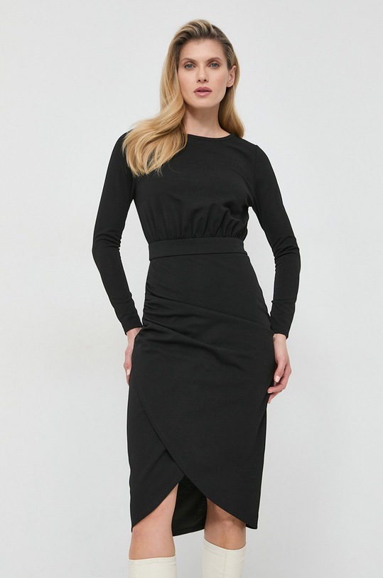Karl Lagerfeld sukienka z elastanem czarny 230W1352