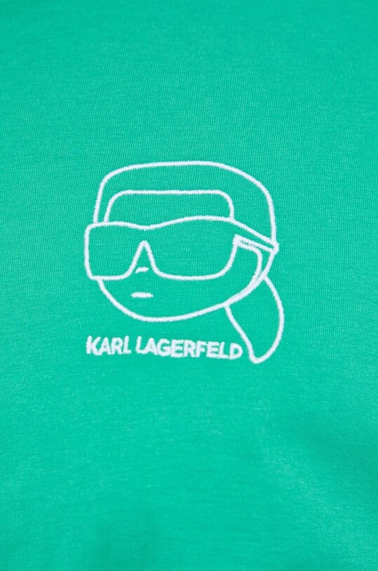 Karl Lagerfeld sukienka plażowa bawełniana 230W2231 zielony