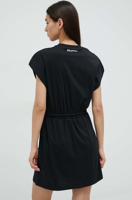 Karl Lagerfeld sukienka bawełniana 230W2231 czarny SS24