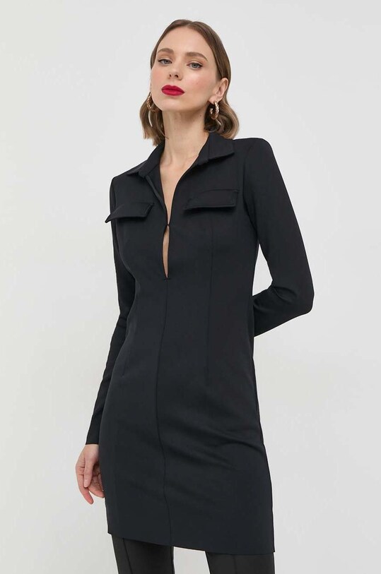 Patrizia Pepe sukienka z elastanem czarny 8A1126.J088