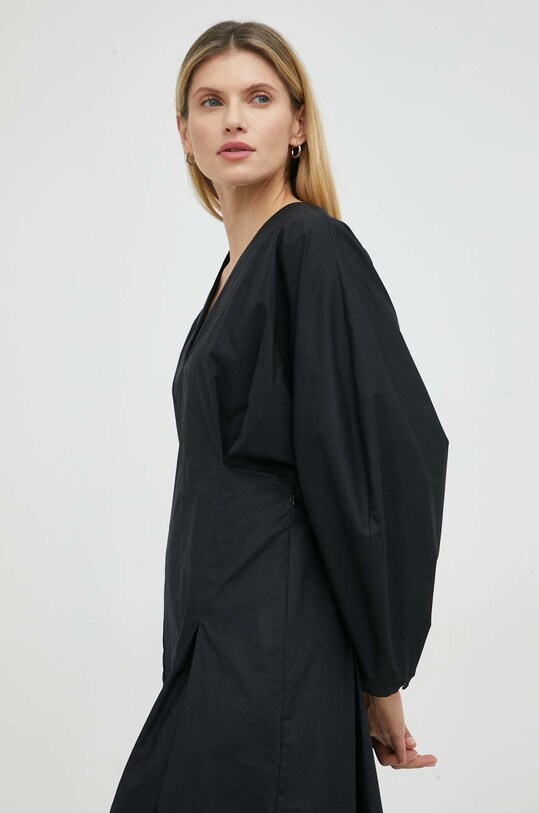 By Malene Birger rochie din bumbac negru Q70321060