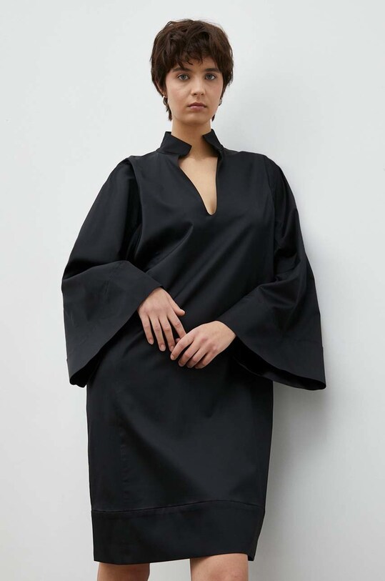 Odzież By Malene Birger sukienka wełniana Q71199009 czarny