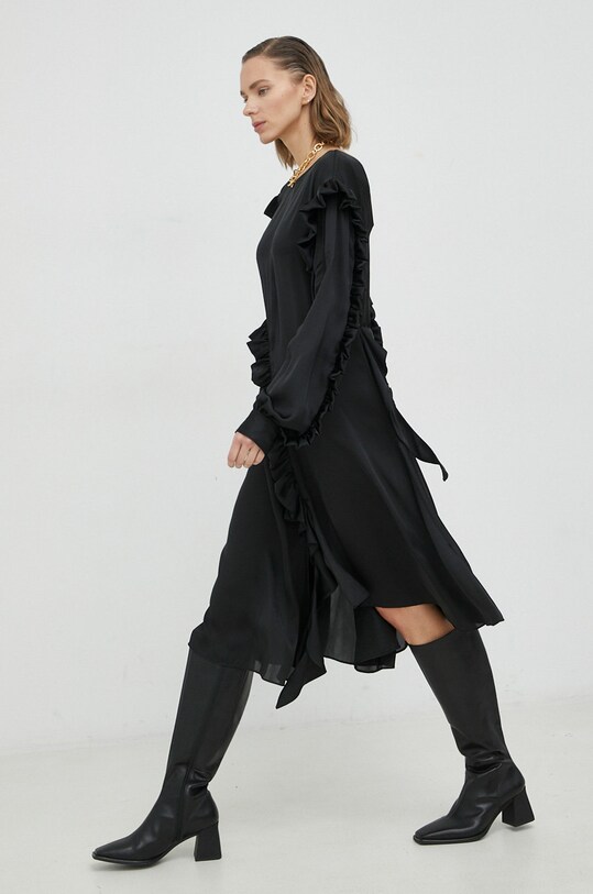 Remain rochie midi negru RM2206