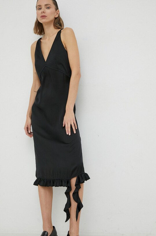 Remain rochie midi negru RM2212