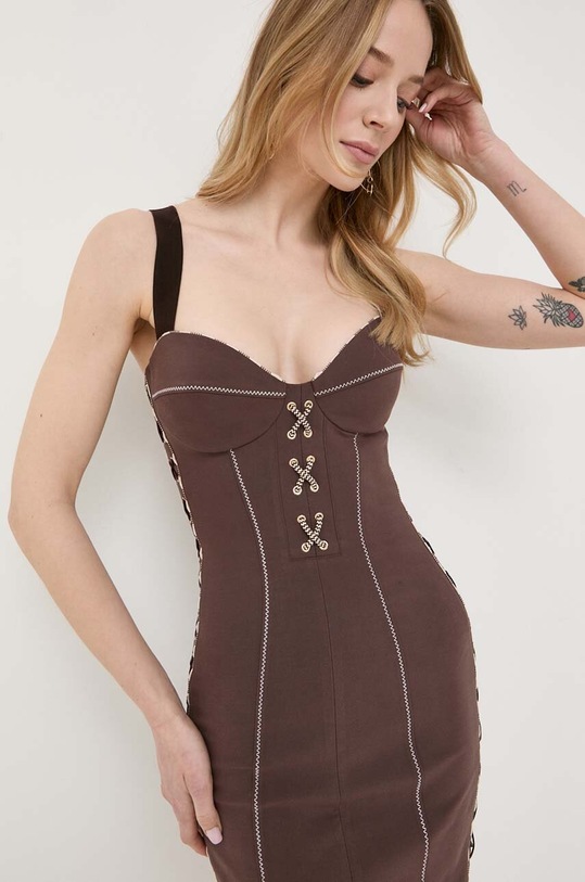 Elisabetta Franchi sukienka brązowy AB44132E2