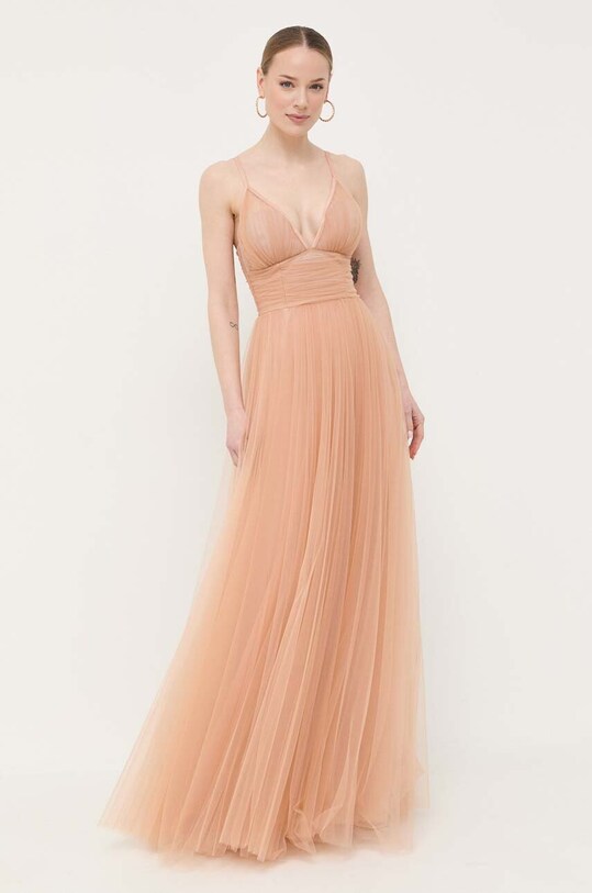 Elisabetta Franchi sukienka rozkloszowany różowy AB46432E2