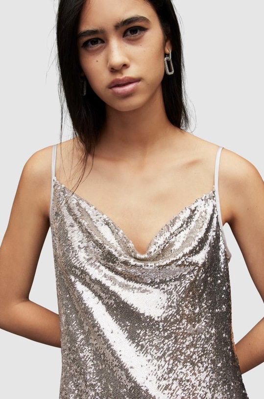 AllSaints sukienka HADLEY SEQUIN DRESS WD299X złoty SS23