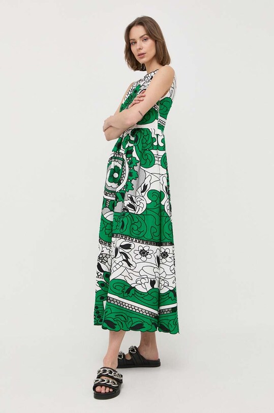 Red Valentino rochie din bumbac 2R0VA23F6T3 alb SS23