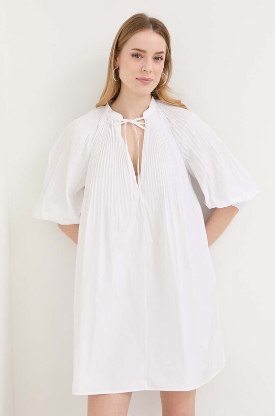 Φόρεμα Red Valentino δεμένο λευκό 2R0VAHA01FP