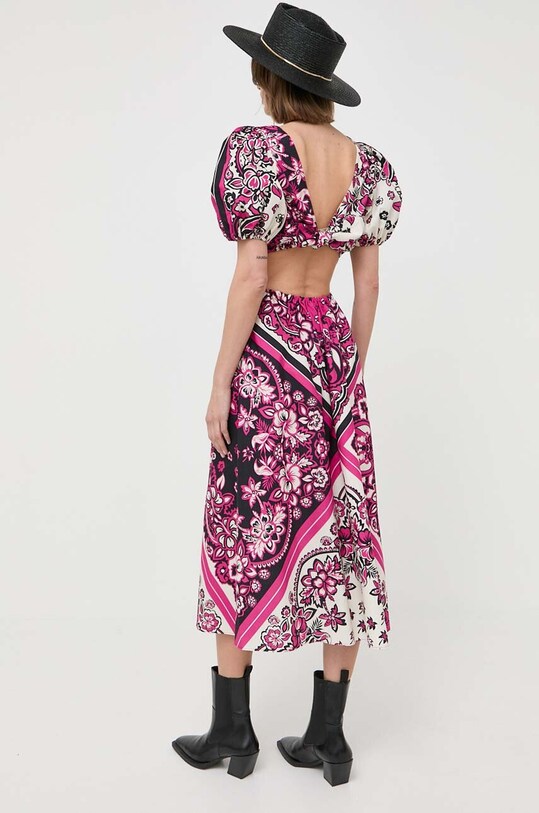Oblečení Bavlněné šaty Red Valentino 2R0VAHK06SM fialová