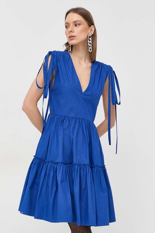 Бавовняна сукня Red Valentino 2R3VAGL06PD блакитний SS23