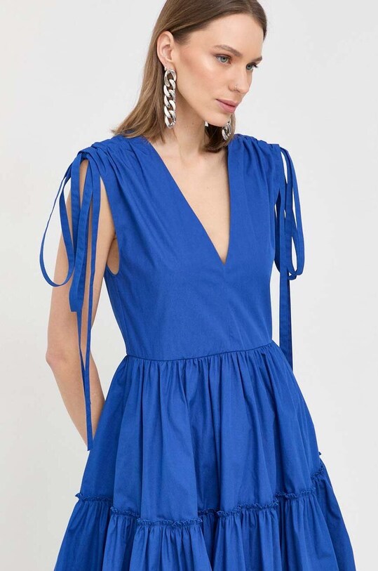 Бавовняна сукня Red Valentino 2R3VAGL06PD блакитний