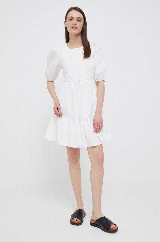 Bavlněné šaty Pepe Jeans Bella PL953238.800 béžová SS23