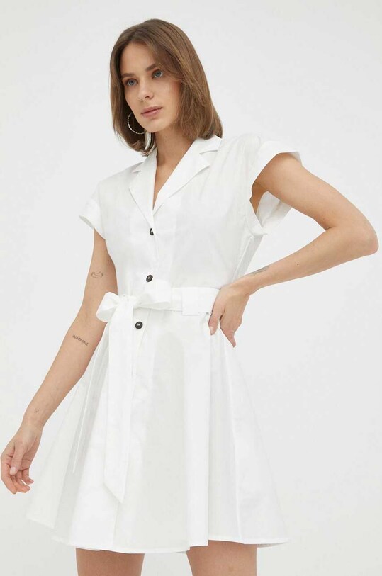 Бавовняна сукня Trussardi 56D00719.1T006183 білий SS23
