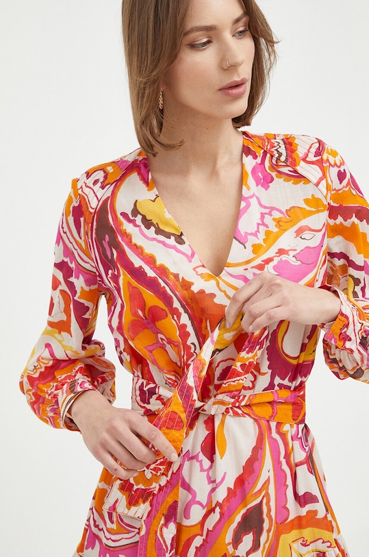 Twinset rochie din bumbac multicolor 231TT2431