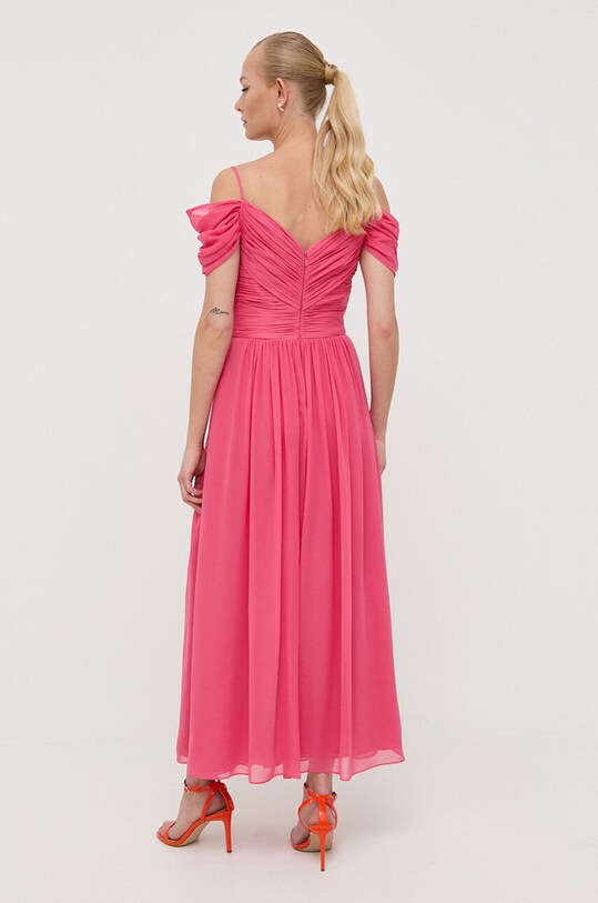 Luisa Spagnoli rochie de matase 539672 roz SS23