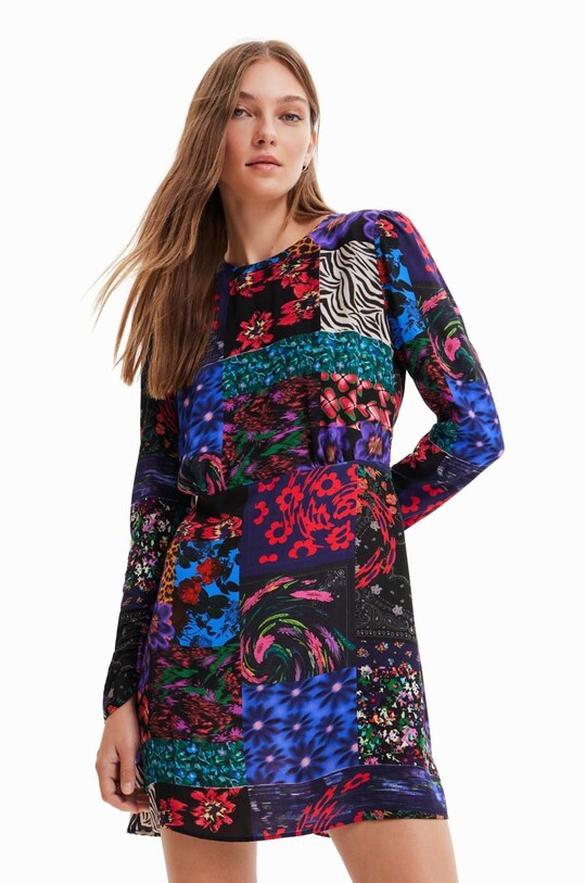 Desigual sukienka tkanina multicolor 23SWVWX1