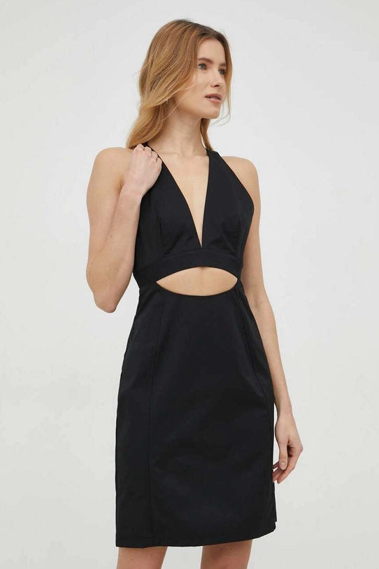 Calvin Klein Jeans rochie forma V negru J20J221076.PPYX