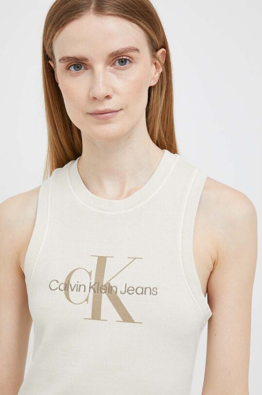 Šaty Calvin Klein Jeans béžová J20J221563.PPYX
