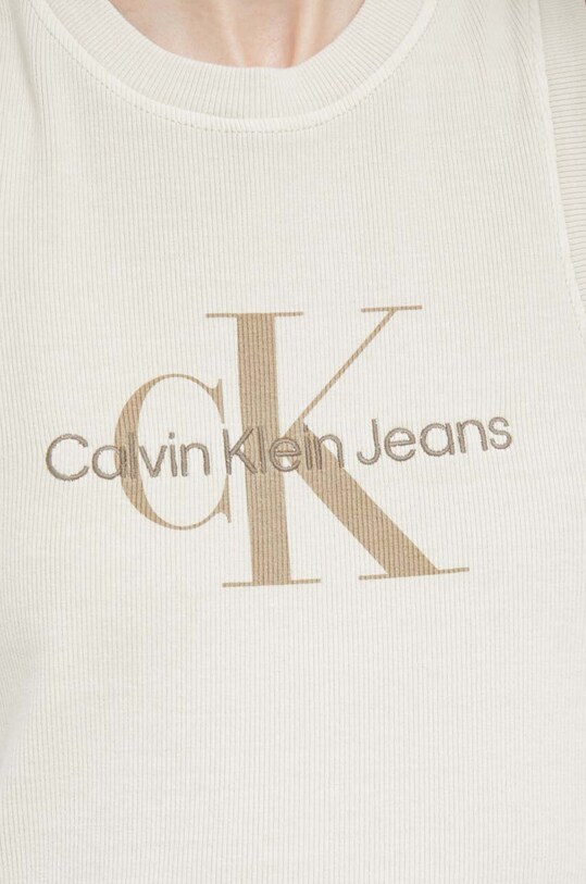 Šaty Calvin Klein Jeans J20J221563.PPYX béžová
