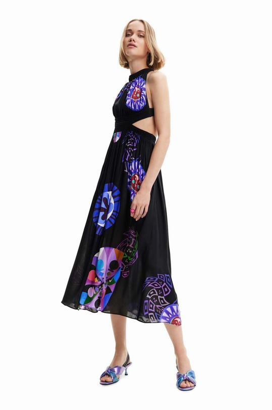 Рокля Desigual вискоза многоцветен 23SWMW21