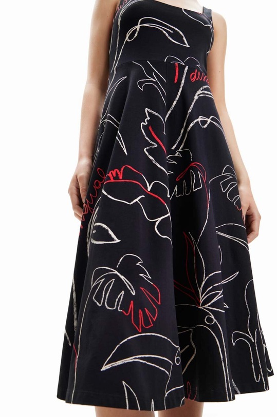 Odzież Desigual sukienka 23SWVK15 czarny
