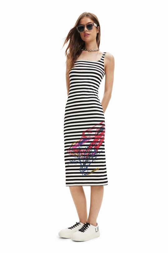 Desigual rochie midi alb 23SWVK99
