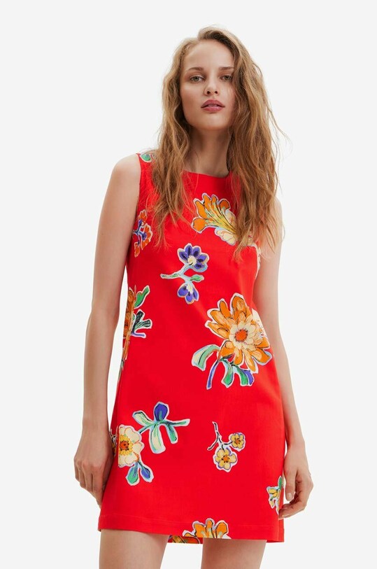 Desigual sukienka casual czerwony 23SWVW70