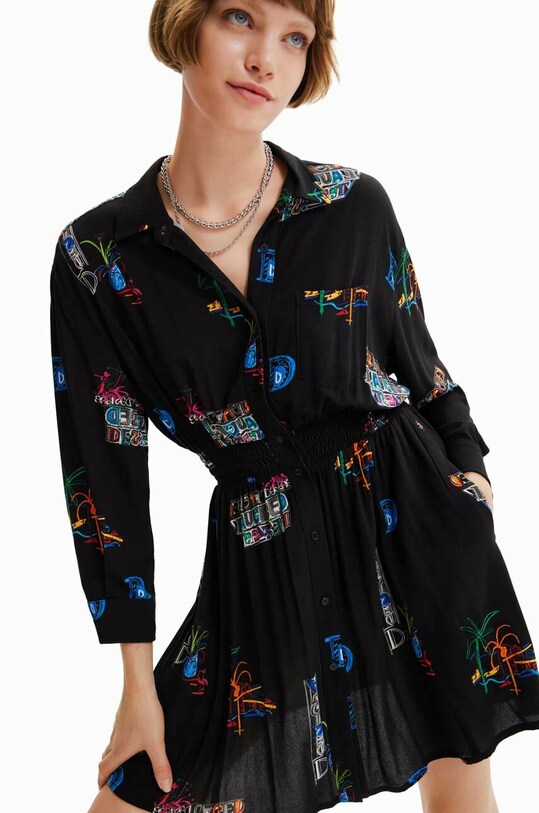 Desigual sukienka 23SWVW72 czarny SS23