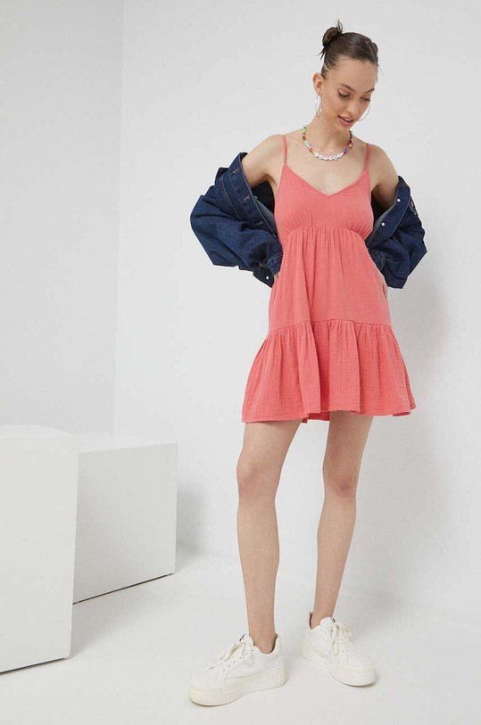 Billabong sukienka bawełniana ABJWD00528 różowy SS23