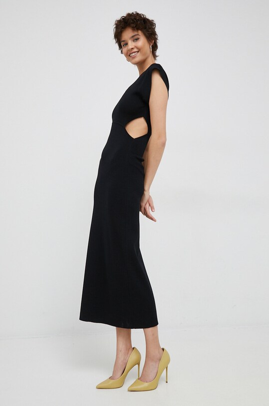 Îmbrăcăminte Sisley rochie 11APMV00A.100 negru