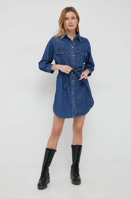 Sisley sukienka jeansowa 4FU6LV039.902 granatowy SS23