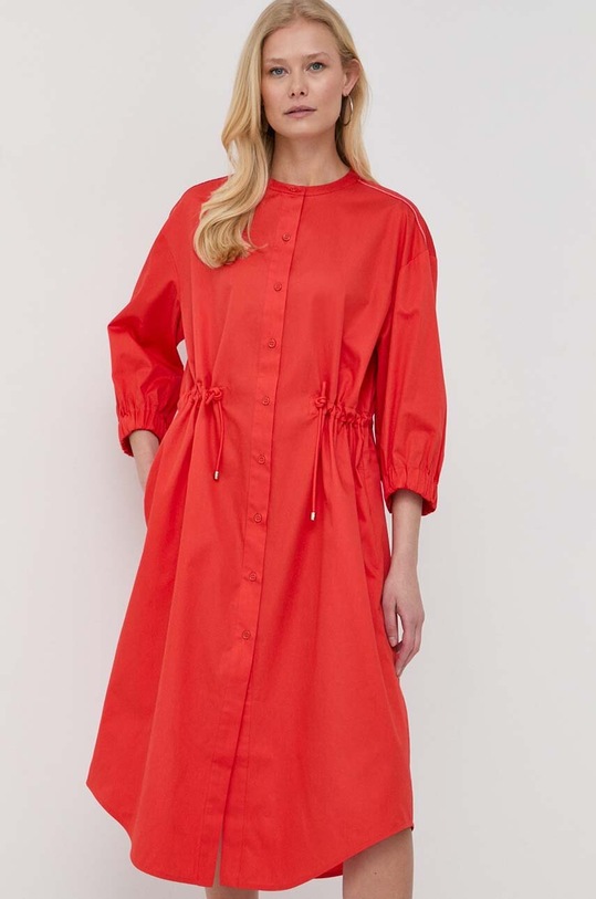 Ρούχα Βαμβακερό φόρεμα Max Mara Leisure 2332210136600 κόκκινο