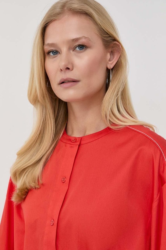 Βαμβακερό φόρεμα Max Mara Leisure κόκκινο 2332210136600