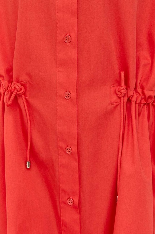 Βαμβακερό φόρεμα Max Mara Leisure 2332210136600 κόκκινο