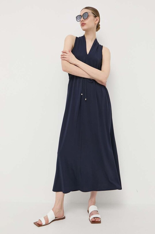 Φόρεμα Max Mara Leisure με ελαστάν σκούρο μπλε 2336210436600