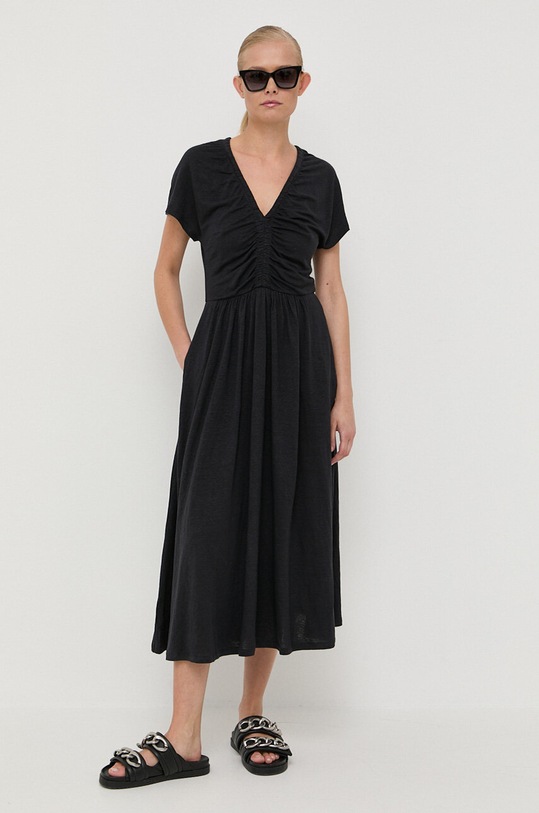 Ленена рокля Max Mara Leisure 2336211036600 черен SS23