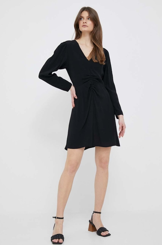 United Colors of Benetton rochie 43A0DV031.100 negru SS23