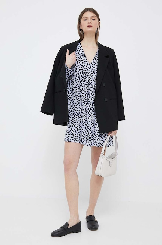 Šaty United Colors of Benetton 4YRNDV037.81Q modrá SS23