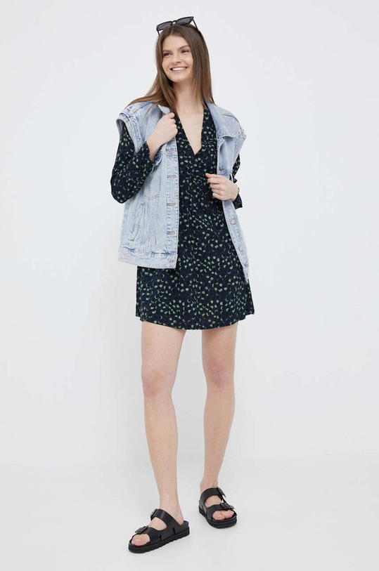 United Colors of Benetton sukienka 4YRNDV037.81N granatowy SS23