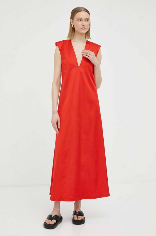 By Malene Birger rochie din lana rosu Q71199013