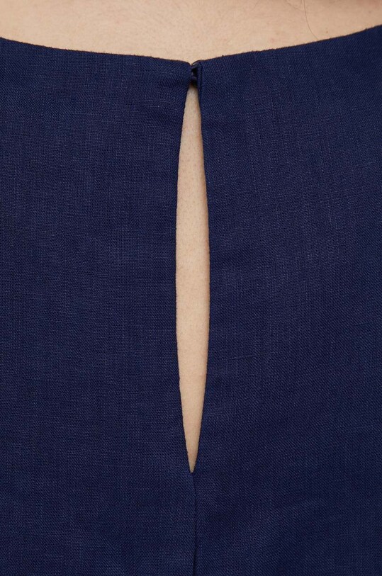 United Colors of Benetton vestito di lino 4AGHDV02U.252 blu navy