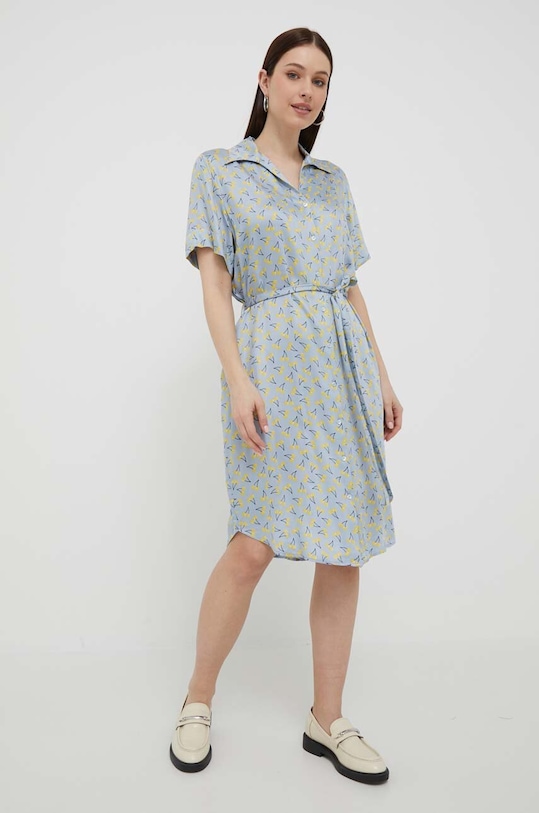 United Colors of Benetton sukienka 4JUZDV04D.73Y niebieski SS23