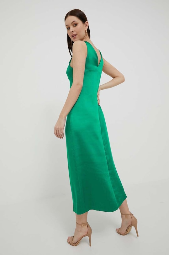 United Colors of Benetton rochie 40V4DV04M.24B verde SS23