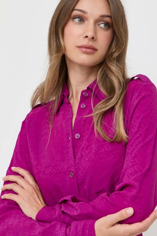 Pinko sukienka z domieszką jedwabiu fioletowy 100126.A01P